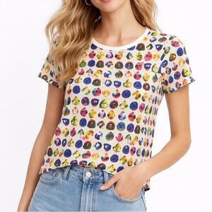 Kate Spade Saturday Finger Paint Faces Tee
